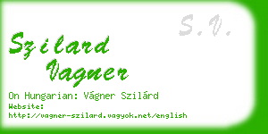 szilard vagner business card